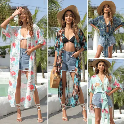 Long Skirt Chiffon Sun Protection Beach Wear Large