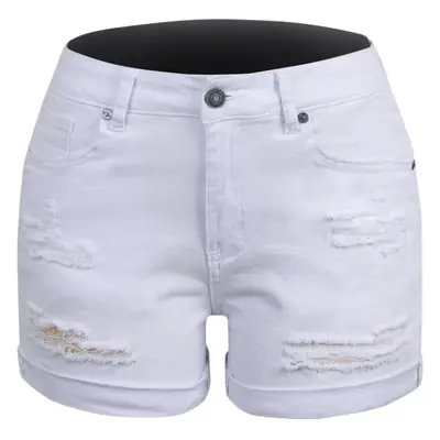 Women Denim White Hole Shorts 2022
