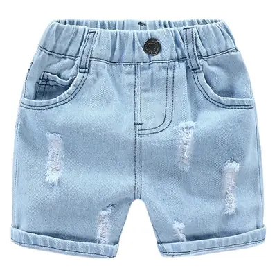Boys Ripped Denim Shorts Light Blue 2022