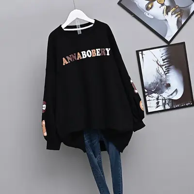 Women's Pink Anna Boery Sweatshirt Long Sleeve 2022