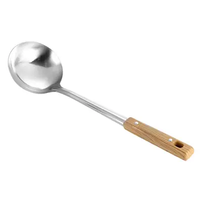 Stainless Steel Kitchen Utensils Set with Wooden Handles