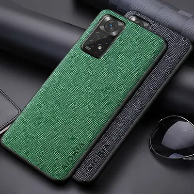 Classic Saffiano Leather Case for Xiaomi Redmi Note 11 Pro
