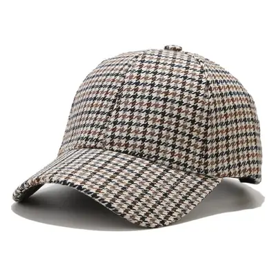 Spring Autumn Houndstooth Cap for Men Women