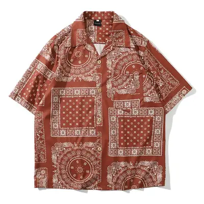 Japanese Style Short Sleeve Shirt Men's Trendy Brand