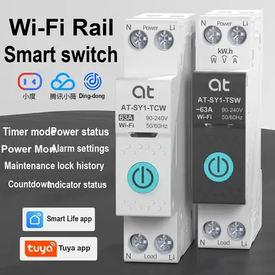 Wi-Fi Smart Circuit Breaker, 90–240 V, 63 A