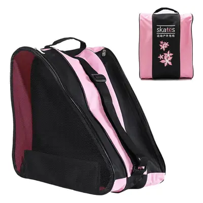 Roller Skates Cosmetics Bag Pink Black Shoulder Bag