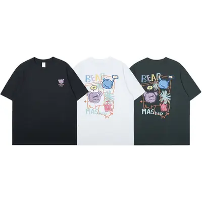Women Cotton Short Sleeve T-Shirt Niche Print Base