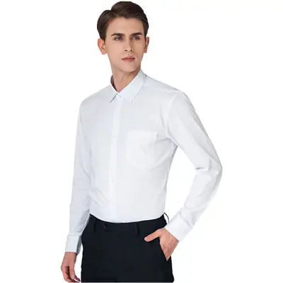 Men Bamboo Fiber Slim Fit Shirt Blue