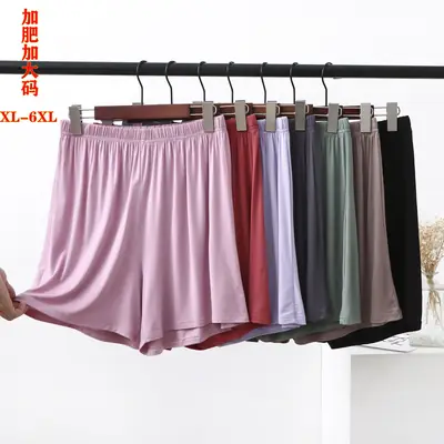 Women's Pink Modal High Waist Shorts Plus Size