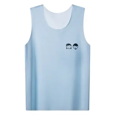 Children's Cream Sleeveless Vest with Cartoon Print
