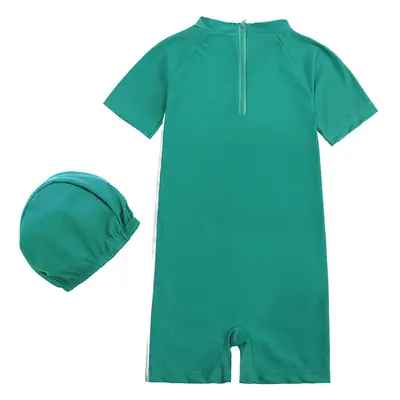 2025 Green One-Piece Baby Swimsuit Large Medium Small Kidsren
