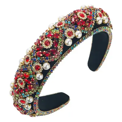 Heavy Diamond Pearl Headband for Women European American