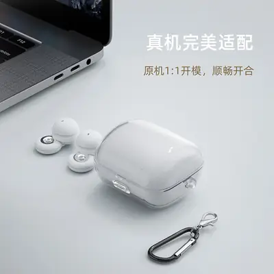 Sony LinkBuds WF-L900 White Protective Case with Keychain
