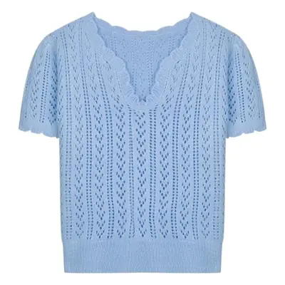 Green Knit V-Neck Top for Women Spring Summer