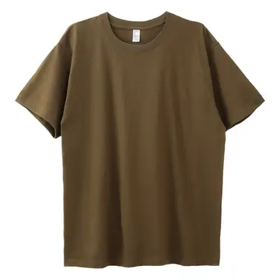 Men Green Cotton T-Shirt Medium