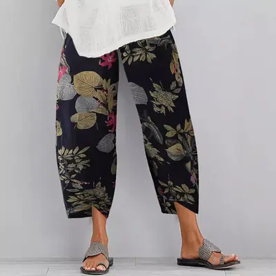 2024 Floral Print Loose Pants for Women