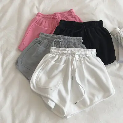 Grey 3-point Hot Waist Shorts for Women
