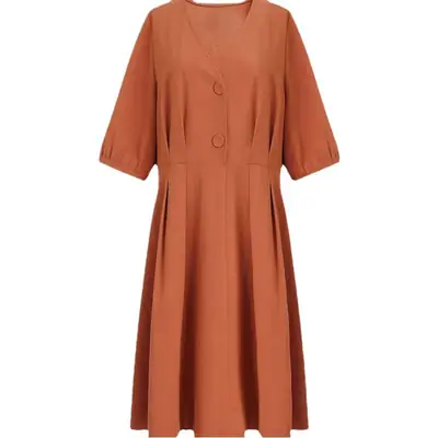 Fat Sister Large Size Women Dress 200 Jin 2022 New French Niche Very Fairy Belly Covering Dress Age-reducing Summer