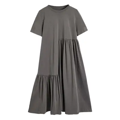 Maternity Dress Grey Asymmetrical Mid Length Summer Loose