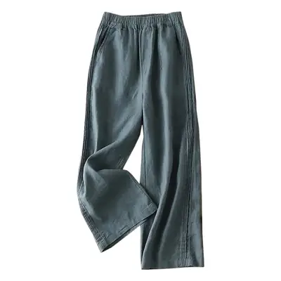 Women's 2022 Wide-leg Pants Cotton Linen Slimming High Waist