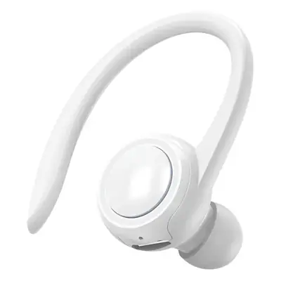 White Bluetooth Ear-Hanging Headset for Sports Running