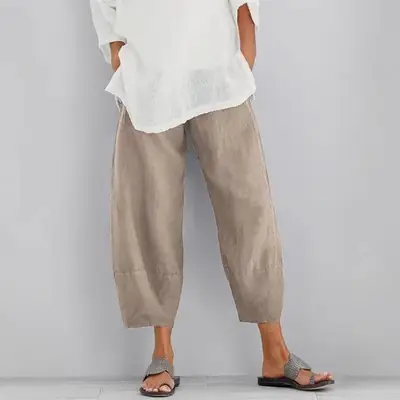 Women's Black Ankle Pants Large Casual Wear