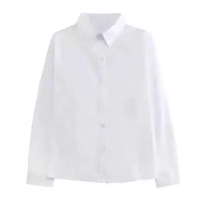 Men's White Button Down Shirt for College & School