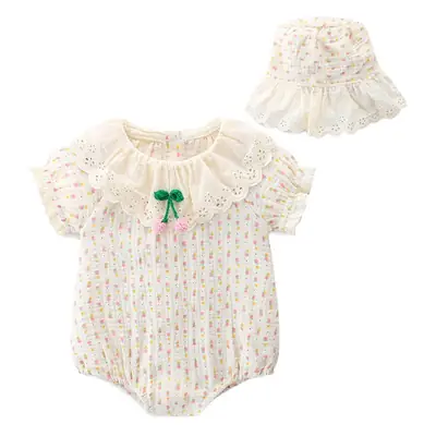 Baby Printed Cotton Body Suit with Triangle Bag