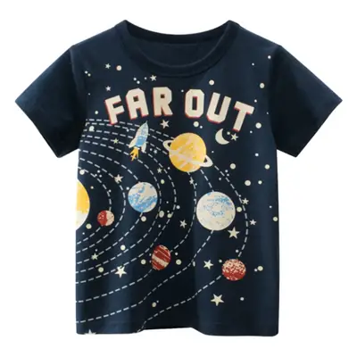 27kids Boys T-Shirt Navy Blue Summer Short Sleeve
