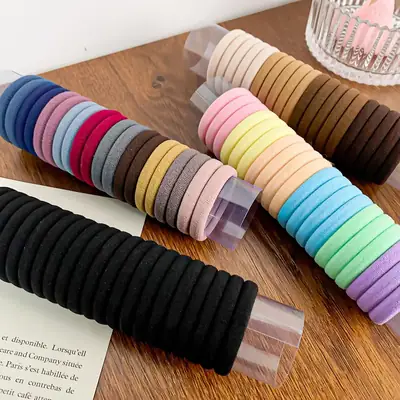 20 Pc Colorful Hair Tie Towel Ring Set