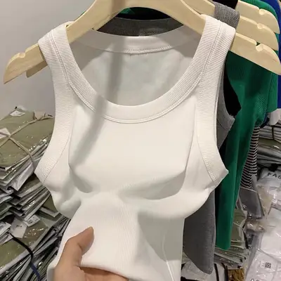 Women U-Neck Vest Sleeveless Summer Top Lavender