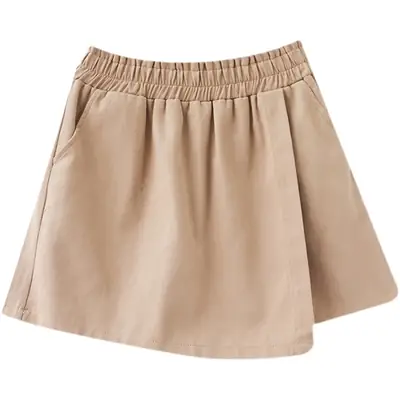 Women Solid Beige Shorts 2025 Summer