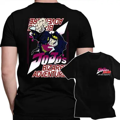Black JoJo Adventure Short Sleeve T-Shirt for Men