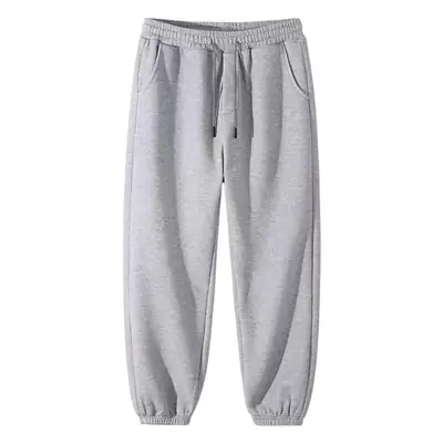 Women's Grey Waffle Knit Jogger Pants Slimming Casual