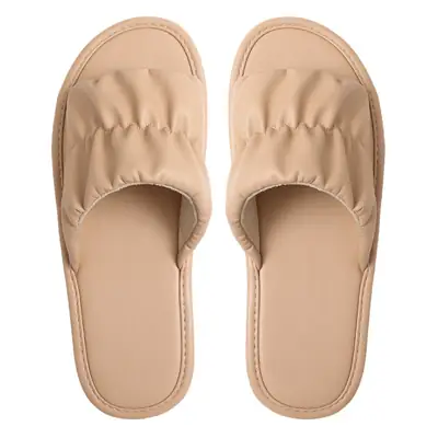 Women Brown Flat Sandals Pu Leather Summer
