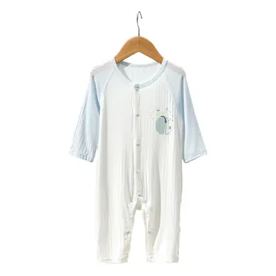 Baby Baby Jumpsuit White Pink Blue Airline Style