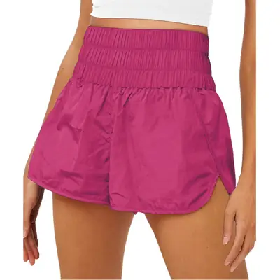 2024 Summer Fake Pleated Nylon Shorts Blue Multi Color