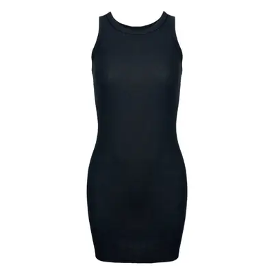 White Slim Knitted Ribbed Hip Dress for Women 2023
