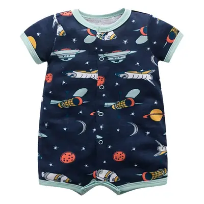 Newborn Cotton Cat Print Shorts Suit Pink Spring Summer