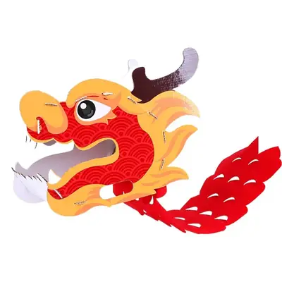 New Year's Dragon Head DIY Paper Craft Toy Kit