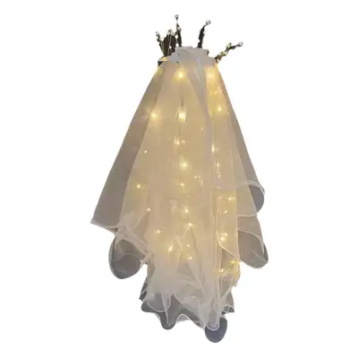 LED Fairy Bridal Headnet with Multi Color Lights