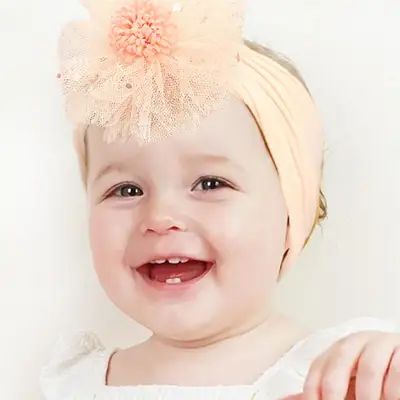 2022 Gauze Star Flower Hair Bands Baby Turban Set