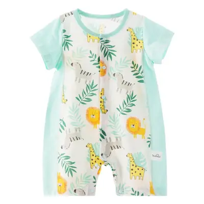 Baby Pajamas Summer Light Green Short Sleeve