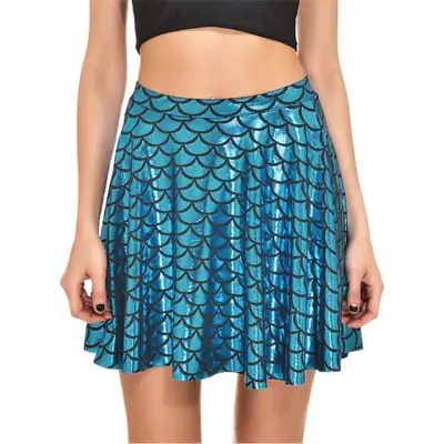 Shiny Fish Scale Skirt Multi-Color Multi-Size