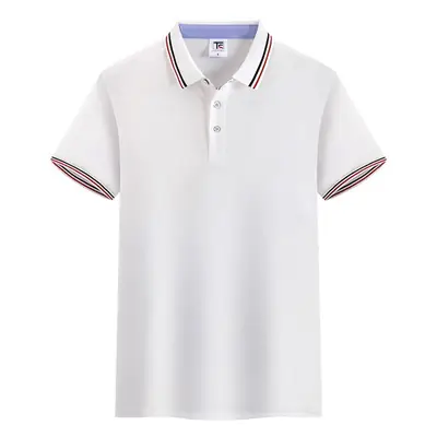 Men Navy Polo T-Shirt with Red Trim