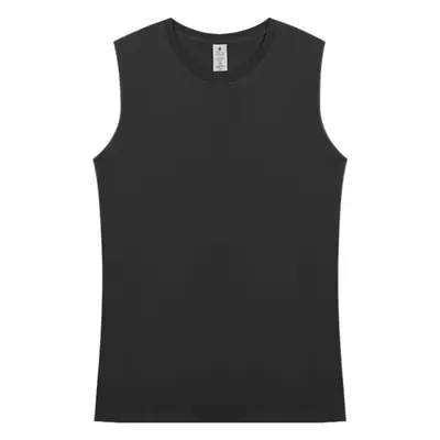 Men's Pure Cotton Black Sleeveless Vest