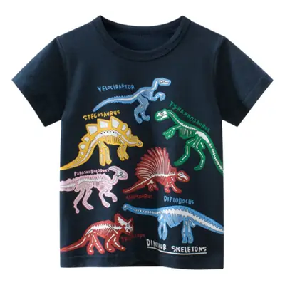 Kids Dinosaur T-Shirt Black 2026 Summer Boys