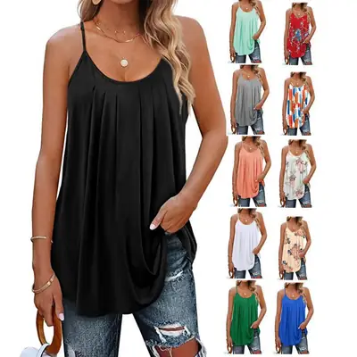 Women's Mint Green Pleated Keyhole Top Casual Summer