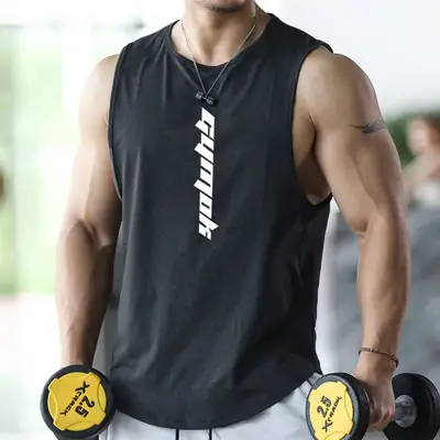Men's Mesh Sleeveless Vest Green Summer Fitness Wear