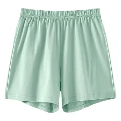Pure Cotton Light Green Women's Shorts
